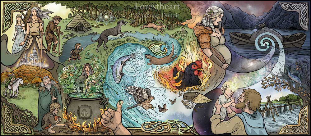Cerridwen Taliesin Story Poster by Yannick Dubois