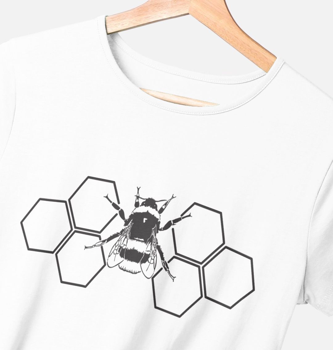 Hexagon Black Bee Tee