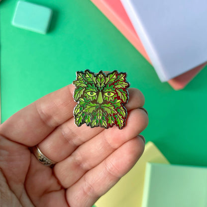 Green Man Enamel Pin