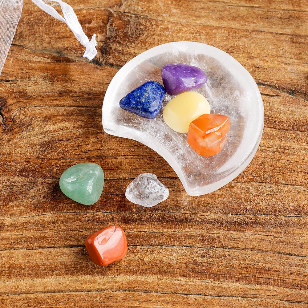 Clear Quartz Moon Plate