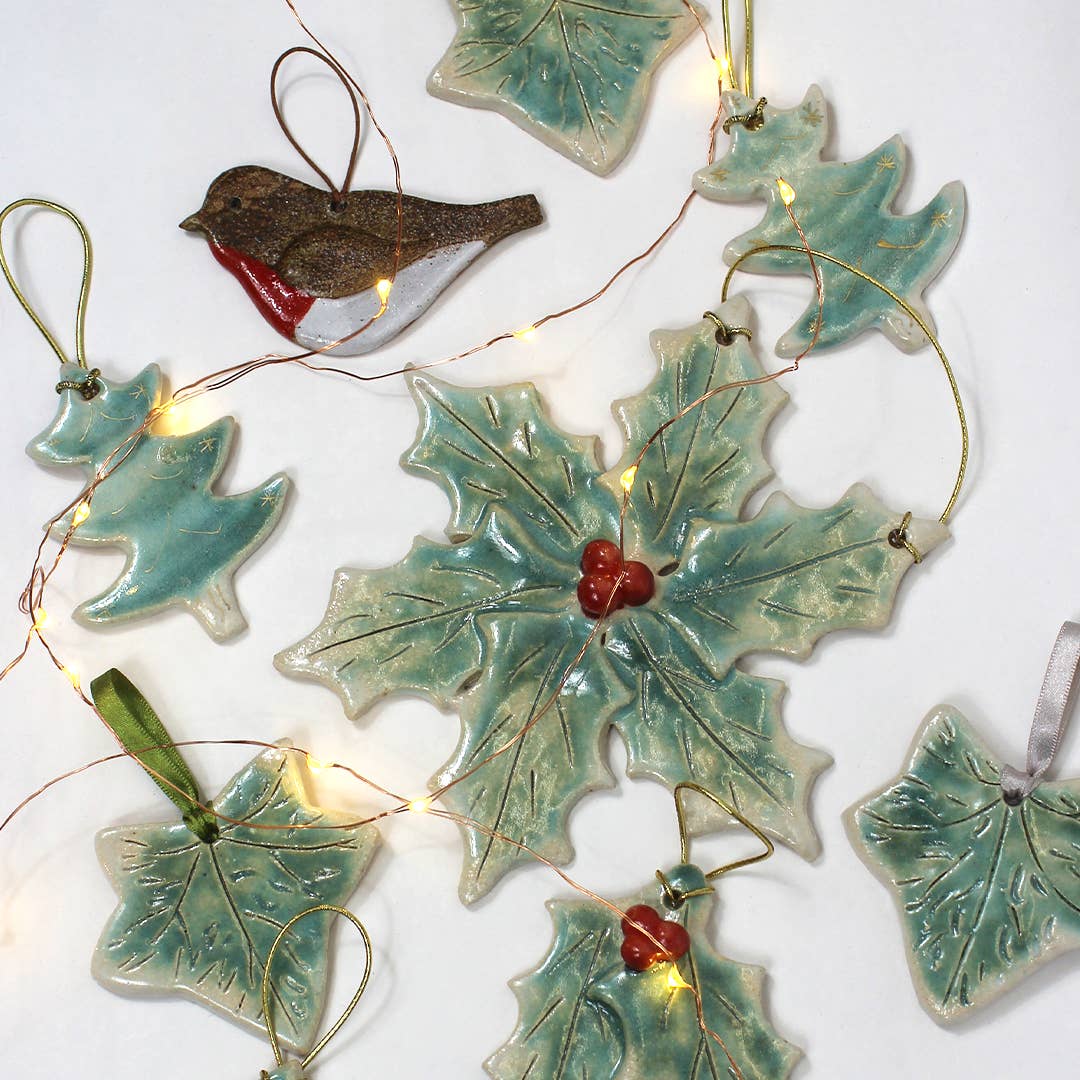 Handmade Ceramic Tree Decorations