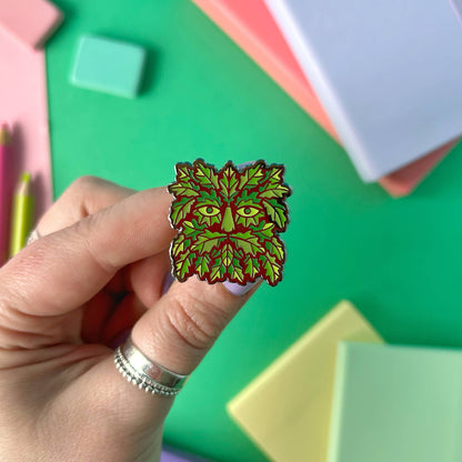 Green Man Enamel Pin