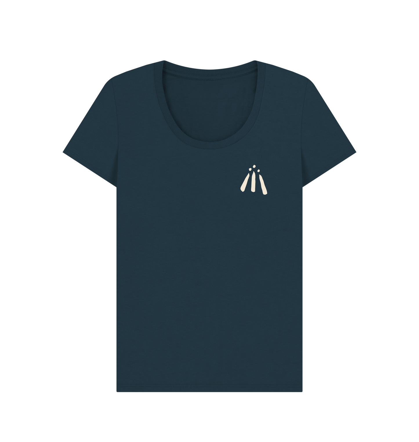 Denim Blue Printed T-shirt Front