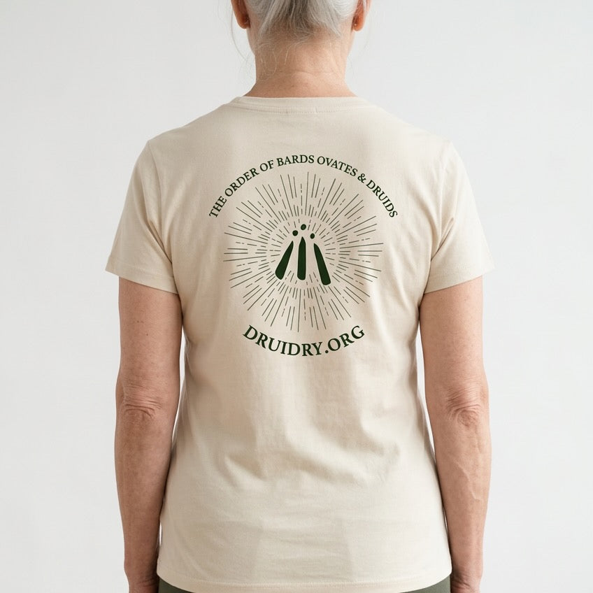 Women's ‘Lined Sunburst' Awen T-Shirt in Oat