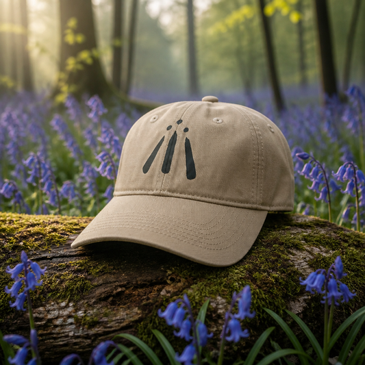 Dark Awen print on 'Oat' cap