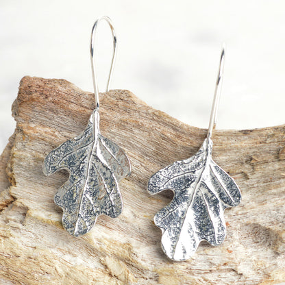 Oak Leaf drop earrings