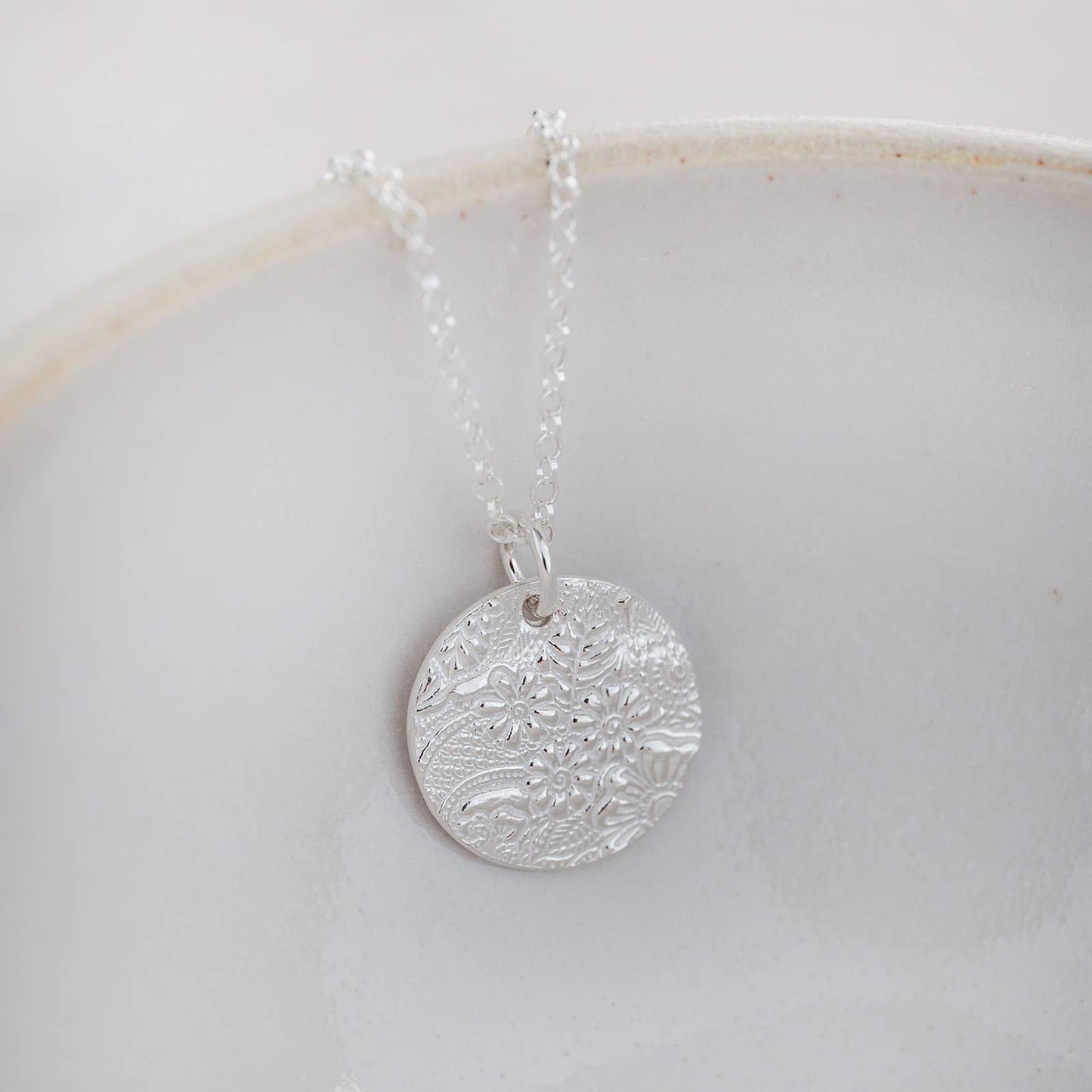 Textured Circle Pendant