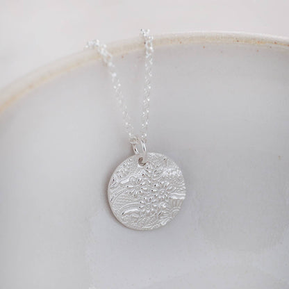 Textured Circle Pendant