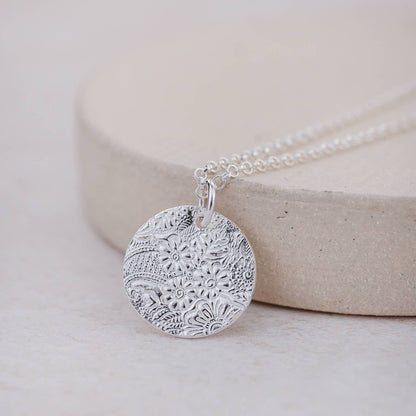 Textured Circle Pendant
