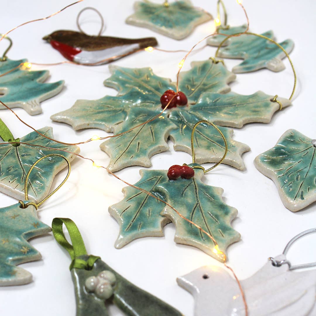 Handmade Ceramic Tree Decorations