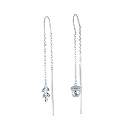 Falling Oak Leaf and Acorn Earrings
