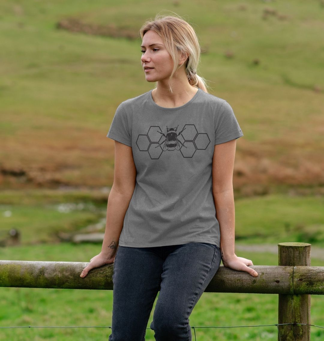 Hexagon Black Bee Tee