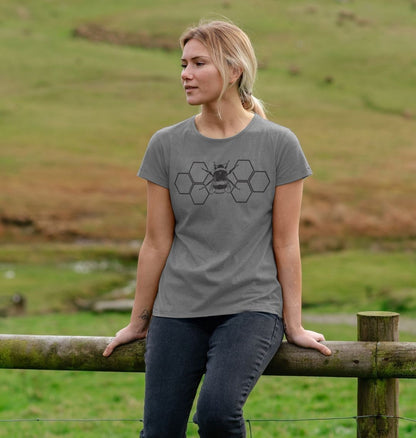 Hexagon Black Bee Tee