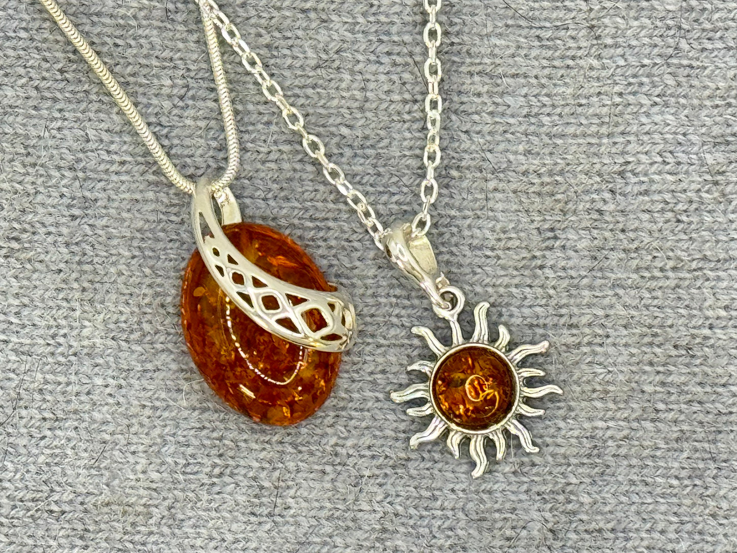 Celtic Amber Pendant
