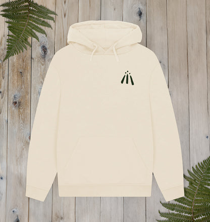 Unisex Kangaroo Pocket 'Lined Sunburst' Awen Hoody in Oat