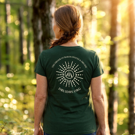 Women's 'Dotted Sunburst' Awen T-Shirt in Evergreen