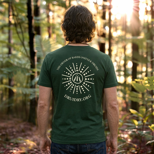 Men's 'Dotted Sunburst' Awen T-Shirt in Evergreen