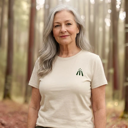 Women's ‘Lined Sunburst' Awen T-Shirt in Oat