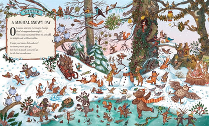 Here We Go Round the Woodland Year: A Lift-the-Flap Book by Rachel Piercey