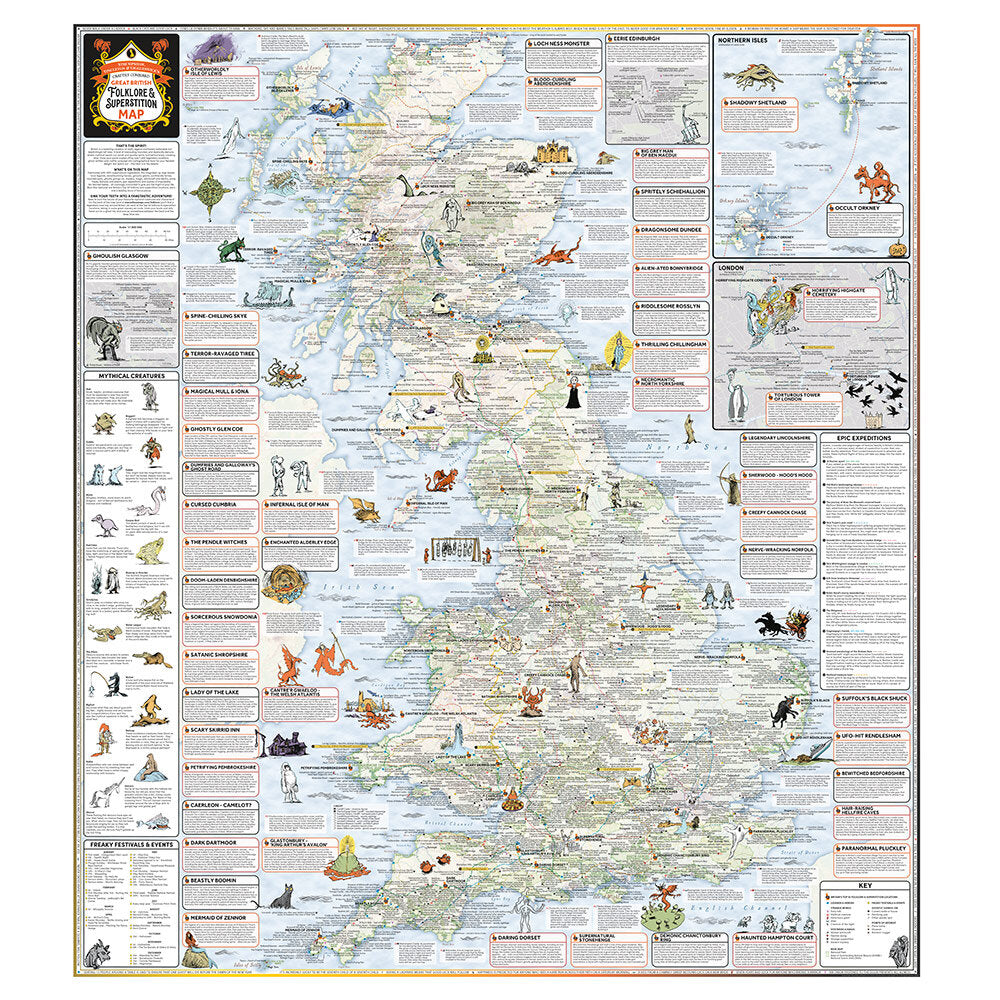 Great British Folklore & Superstition Map