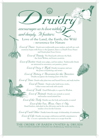 Druidry Tea-Towel - 100% Organic Cotton